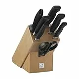 ZWILLING Bloc de Couteaux (8 pièces), Hêtre, série Four Star, Bois Clair