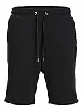 JACK & JONES Short en Molleton Bermuda Coupe Confortable Court avec Poches latérales, Couleurs:Noir, Taille:M
