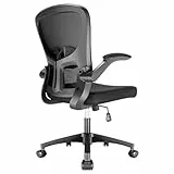 Durrafy Chaise Bureau, Bureau Ergonomique, Fauteuil de Bureaus avec Accoudoirs Rabattables, Chaise de Travail Réglable en Hauteur, Silencieusesfauteuil de bureaues
