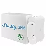 Shelly 3EM | Compteur d'énergie connecté Wi-Fi | Contrôle bidirectionnel | 3 canaux (120A chacun) | Mesure production photovoltaique | Compatible Alexa & Google Home | App iOS Android