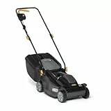 Alpina Tondeuse à Gazon électrique BL 380 E, Largeur de Coupe 38 cm, Moteur de 1400 W, Jusqu'à 500 m², Hauteur de Coupe réglable sur 3 Positions, Sac de récolte 40 L