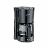 SEVERIN Cafetière Filtre 'Type', 1 000W, 1,4L, Jusqu'à 10 tasses, Porte-filtre amovible avec système anti-goutte, Noir, KA 4815, 3.38