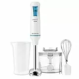 Taurus Robot 500 Plus Inox - Mixeur plongeant multifonction 3 en 1 500W, système de rotation turbo, anti-éclaboussures, bol mesureur, bol hachoir et Fouet