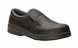 Portwest Homme Steelite Slip On Safety Shoe S2 cuisinier boucher charcutier  chaussures de cuisine, Noir, 41 EU