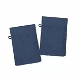 Stof Lot de 2 Gants de Toilette 15 x 21 cm Lylia Bleu Marine