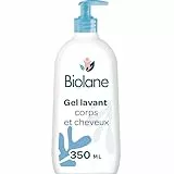 BIOLANE - Gel douche bebe corps et cheveux 2 en 1 - 350ml - 97% Origine Naturelle - Doux - Peaux Sensible - Fabriqué en France