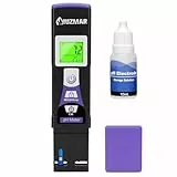 UIUZMAR pH Mètre pour L'eau, Testeur de pH Numérique avec Bandelettes de Test pH à Affichage Couleur Pour L'hydroponie, L'aquarium, la Piscine, la Mesure du pH de L'eau Potable