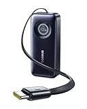 Baseus EnerCore Batterie Externe Powerbank 20000 mAh avec 70cm USB-C câble rétractable, Puissance maximale 67W, Compatible avec iPhone 16/15, iPad, MacBook, pc Portable, Samsung