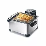 SENYA Friteuse électrique cuve amovible inox 5L, grande capacité, 3 paniers amovibles, 2000W, Family Fryer, SYCK-DF009, Argent