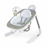 Ingenuity, Anyway Sway Balancelle Portable et Pliable pour Bébé à 5 Vitesses et Multi-Directions avec Vibrations, Sons de la Nature, 0-9 Mois 2,7-9 kg (Ray) ​