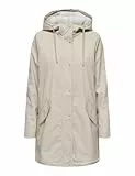 ONLY Onlsally Imperméable OTW Noos Manteau, Oatmeal/détail : Teddy Blanc, L Femme