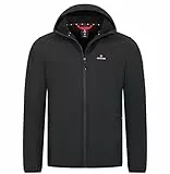 Höhenhorn Alpberg Veste softshell légère pour homme - Veste d'extérieur demi-saison, Noir , XL