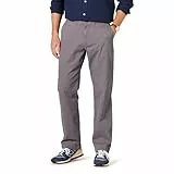 Amazon Essentials Pantalon chino extensible, style décontracté, coupe classique Homme, Charbon, 34W / 32L