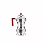 Alessi MDL02/3 R Cafetière Espresso Poignée/Pommeau Fonte d'Aluminium/Polyamide Rouge