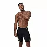 Speedo Hyperboom Splice Jammer Swimming Trunks | Quick Drying | Training | Fitness | Chlorine Resistant Jammer pour Homme, Black/Hyper Yellow, 36