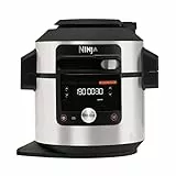 Ninja Multicuiseur Foodi MAX Air Fryer, SmartLid, 12 fonctions de cuisson, 7.5L, Autocuiseur 12 en 1, Cuisson sous pression, Friture à l'air, Cuisson lente et plus, Acier inoxydable, OL650EU