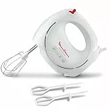 Moulinex Easymax, Batteur électrique, 200 W, 2 vitesses, 2 jeux de fouets inclus, Ergonomique, Compact, Blanc ABM11A30