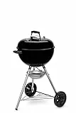 Weber Barbecue à charbon Original Kettle E-4710 / Couvercle et cuve en acier émaillé, surface de cuisson de 47 cm, système de nettoyage One-Touch, thermomètre de couvercle, trépied, noir