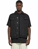 Urban Classics Homme Denim Veste sans manche, Noir (Blackraw 12), S EU