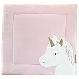 DOUDOU ET COMPAGNIE - Tapis d'Éveil Bébé Licorne Rose/Or 100x100 cm - Pour Bébé 0-6 Mois - Jeu Rembourré et Confortable - Adapté au Parc ou au Sol - Idée Cadeau Naissance - Tapidou - DC3318