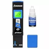 UIUZMAR pH Mètre Testeur pH de Piscine Numérique, Test du pH et de la Température de L'eau, Liquide, Kombucha pH-mètre pour Hydroponie, Aquarium, Spa, Réservoirs à Poissons, RO Système