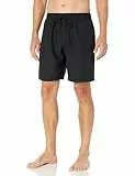 Amazon Essentials Short de Bain de 23cm avec Doublure en Maille, Poches, Fermeture à Cordon Homme, Noir, M