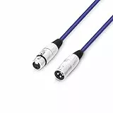 Adam Hall cables 3 STAR MMF 0050 BL Câble microphone XLR femelle vers XLR mâle 0,5 m Bleu