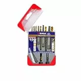 TIVOLY - Coffret Forets Extracteurs de Vis Cassée + Forets HSS Revêtement TiN - Lot de 5 Forets & 5 Extracteurs N1 Ø 2,5mm/N2 Ø 3,2mm/N3 Ø 4,8mm/N4 Ø 6,5mm/N°5 Ø 8mm