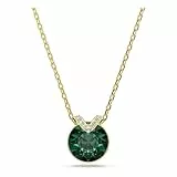 Swarovski Pendentif Bella V, Taille ronde, Vert, Placage de ton or