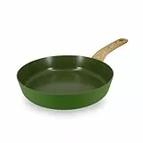 MENASTYL - Poêle 24cm Colorama olive - En Aluminium - Revêtement antiadhésif en céramique - Tous feux dont induction