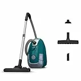 Rowenta Power XXL Aspirateur avec Sac, 4,5 L, Moteur Basse consommation 900 W Max, Performant, Très Bien accessoirisé RO3143EA, Bleu Pétrole/Gris
