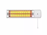 PURLINE | Poêle à Quartz pour Salle de Bain 1200W Faible Consommation, Protection IPX4, Technologie Ultra Silencieuse - Poêle de Salle de Bain à Quartz Chauffage Rapide et Réglable