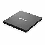 Verbatim Lecteur Blu-ray externe avec câble USB 3.2, graveur CD, DVD et Blu-ray portable, idéal pour ordinateurs portables et PC sans lecteur, lecteur graveur 4K Ultra HD