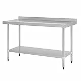 Vogue Table en acier inoxydable avec support 1500 mm
