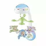 Fisher-Price - Mobile Doux Rêves Papillon - Veilleuse avec Projection de Lumière - 3 Peluches, 3 Modes Audio - Adapté aux Bébés - Cadeau de 0 à 5 mois, CDN41