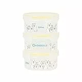 Badabulle Boîtes de Conservation Bébé Maxibox, Lot de 3x300ml, Grande Contenance, 100% Hermétiques avec Joint en Silicone, Passent au Micro-Ondes & au Lave-Vaisselle, Ours