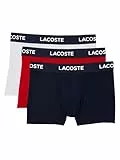 Lacoste Boxer Homme - Lot de 3 , Navy Blue/White-red, XL
