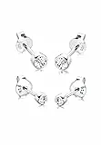Elli Boucles d'Oreilles Ensemble pour Femmes Basique avec Cristaux en argent sterling 925