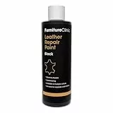 Furniture Clinic Peinture et teinture pour réparation du cuir | Colorant auto-scellant pour des réparations rapides et faciles | Convient aux canapés, sièges de voiture - Noir 250ml