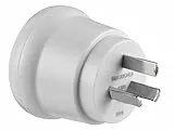 Electraline 70044 Adaptateur de Voyage de l'Allemagne/Italie/Suisse vers Australie/Chine, Blanc, Australia/China