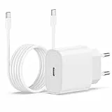 Chargeur iPhone 15 16 17, 20W USB C Chargeur Rapide 2M Câble C to C pour iPhone 17/17 Pro/16/16 Pro Max/15 Pro/15 Plus iPad Pro 12.9/11 inch, Air 5 4, Samsung Galaxy,Adaptateur Secteur