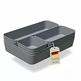 Ensemble de séparateurs de tiroirs VMbathrooms pour tous les besoins | Boîtes de rangement pratiques pour bureau | Séparateurs de tiroirs – Votre aide idéale pour l'organisation quotidienne Anthracite