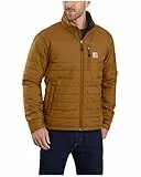 Carhartt Men's Rain Defender Relaxed Fit Lightweight Insulated Jacket, Brown, Large