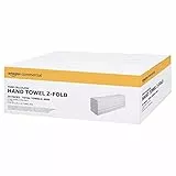 AmazonCommercial Essuie-Mains en Papier Plié Z, 2 Epaisseurs Cellulose Pure, 4000 Feuilles (20 paquets de 200), Taille des Feuilles: 24 x 20,3 cm, Compatible Distributeur H2