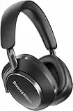 Bowers & Wilkins Px8 Casque Supra-Auriculaire sans Fil, Suppression du Bruit, Bluetooth 5.0, Charge Rapide, 30 Heures de Lecture Haute Résolution, Microphone Intégré - Noir
