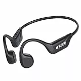 IFECCO Casque Conduction Osseuse Bluetooth 5.4 - Écouteur Conduction Osseuse Oreilles Ouvertes avec Micro,IPX5 Étanche Conduction Casque pour Cyclisme,Course à Pied Sport