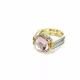 Swarovski Bague Chroma, Taille coussin, Multicolore, Placage de ton or