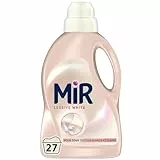 Mir, Lessive liquide White, Formule 3en1, Technologie anti-grisaillement, Ravive les couleurs clairs et le blanc, Nettoie avec soin, Lisses les fibres, Parfum longue durée, 27 lavages