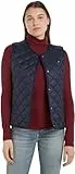 Tommy Hilfiger Veste sans Manches Femme Down Quilted Collarless Vest Fine, Bleu (Desert Sky), XL
