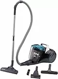 Hoover BR71_BR30 Aspirateur Traineau sans Sac, Technologie Cyclonique, Grandes Performances d'aspiration, Turbo Brosse Spécial Poils d'animaux et Parquet, 2,3L, 700 W, Noir/Émeraude
